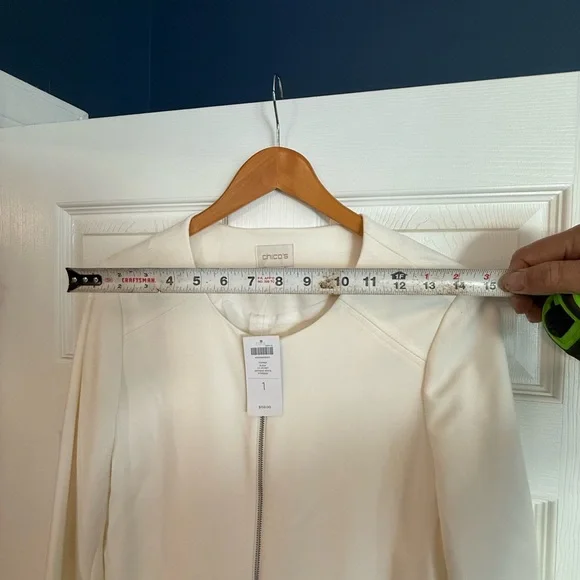 Chico's Antique white Long sleeve jacket - Picture 3 of 5